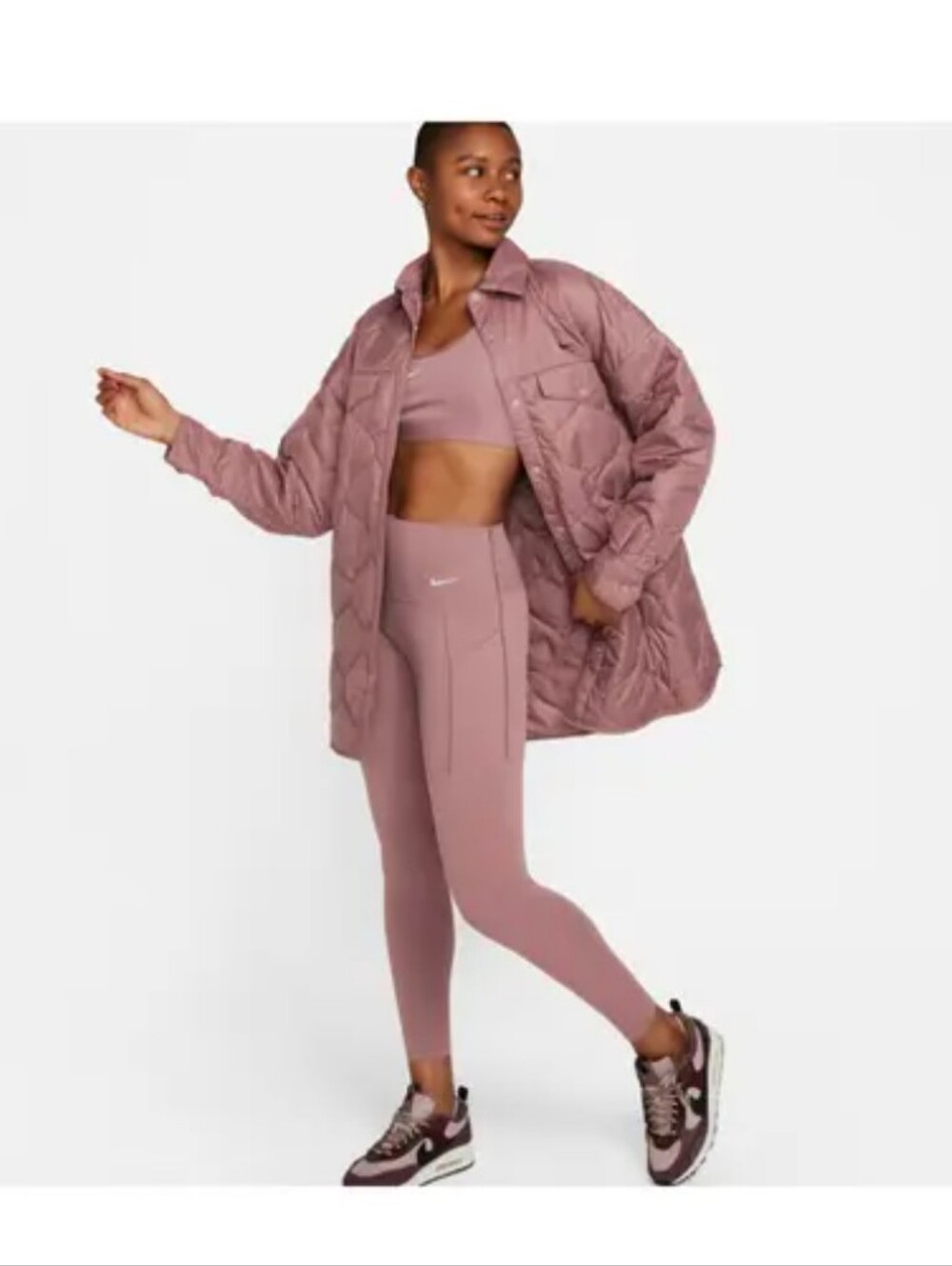 Nike Universa 7/8 High-Waist Training Leggings - Mauve